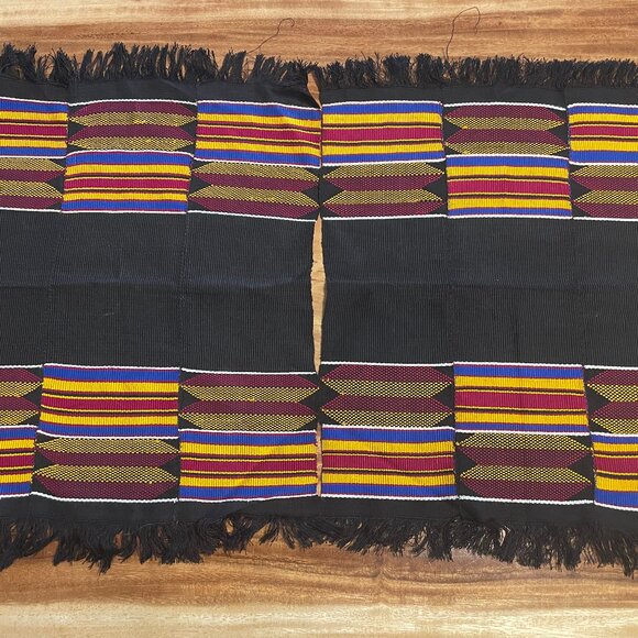Kente Handwoven Cloth Lot 2 Ghana Akan West Africa. - Picture 1 of 2